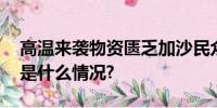 高温来袭物资匮乏加沙民众被迫吃树叶 具体是什么情况?